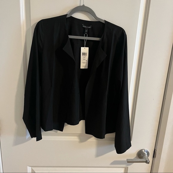 EILEEN Fisher Sand-washed Round Neck Jacket size M - Picture 4 of 11